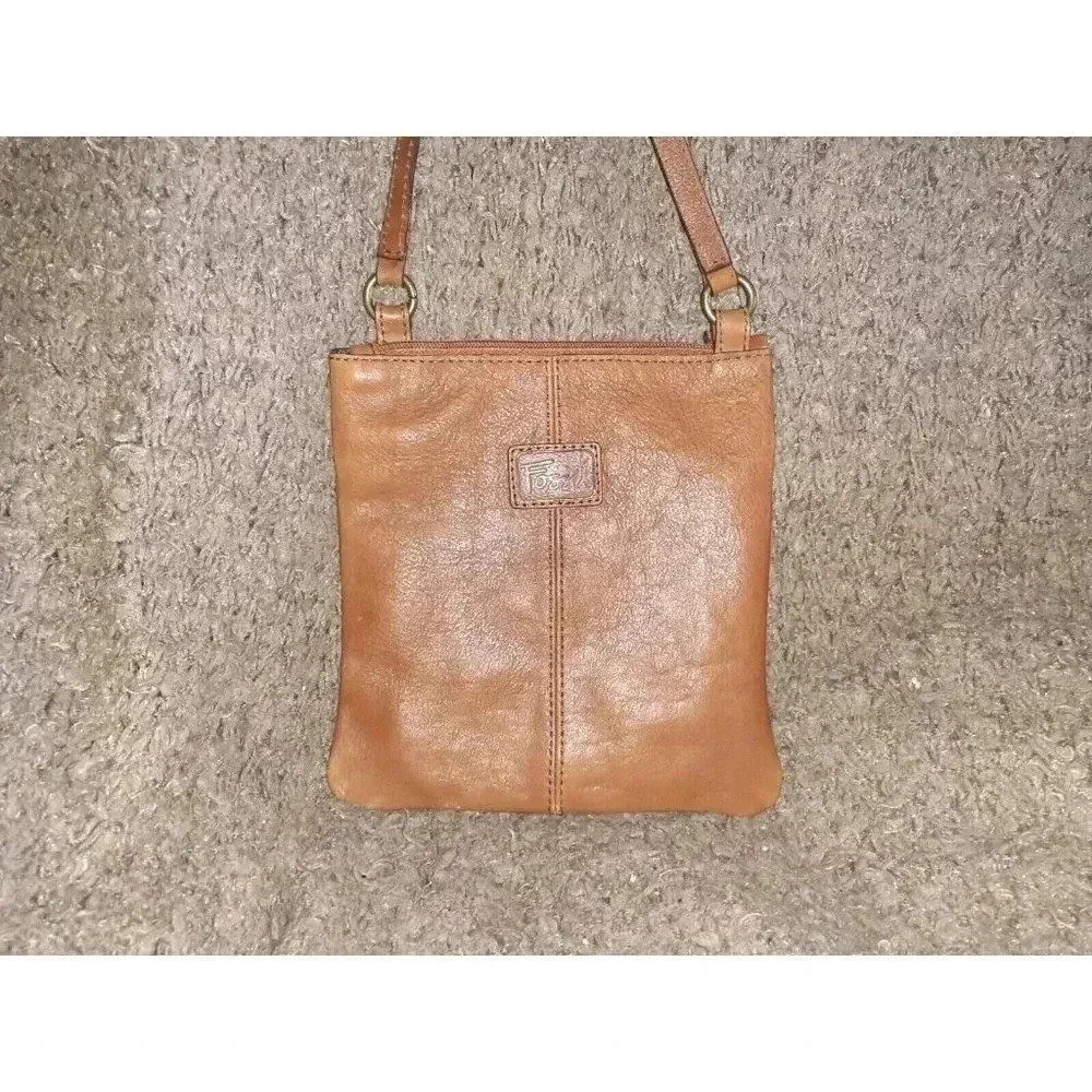 Fossil-Patchwork Leather Multicolor Crossbody-Vin… - image 4